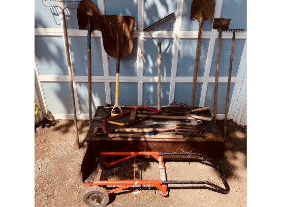 Lot Of Various Tools And Hand Truck #134 Please View All Photos For Complete Visual Description And Condition