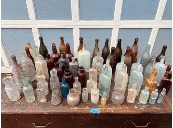 Large Lot Of Antique Vintage Bottles #126