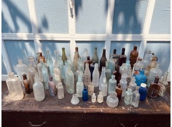Large Lot Of Antique Vintage Bottles #127