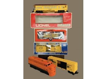 Lionel 202 Postwar Union Pacific Diesel Engine And Cars And Lionel Operating Society Train #85