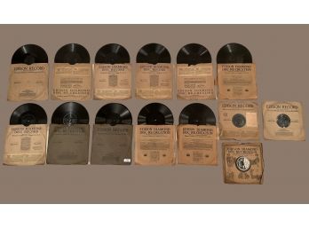 Lot Of 14 Antique Edison Diamond Disk Phonograph Records #144