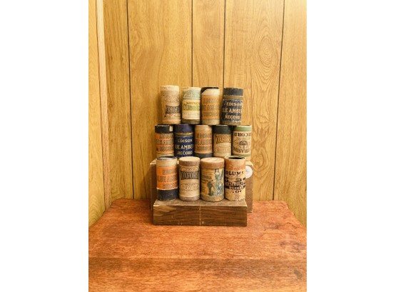 Mix Of Rare Antique 1800s To The Early 1900s Cylinder Records In Original Cases #125