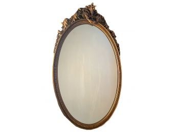44.5 X 26 Antique Gimbel Brothers Oval Mirror Has 2 Labels On Back