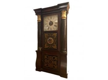 Antique Seth Thomas Triple Decker Mantle Clock W/key Eight Day, Weight Driven Having Brass Works #29