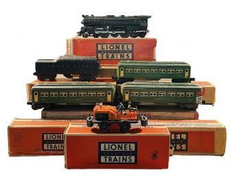 Lionel 2065 Locomotive W/2046 Whistle Tender,original Postwar O Gauge 50 Section Gang Car, Pullman 3 Cars #40