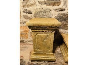 Beautifully Sculpted Art Deco Sandstone Pedestal 24'Tall Looks Like Concrete But Is Much Lighter  #73