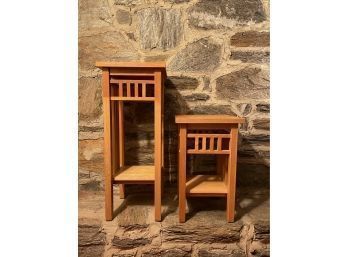 Solid Wood Mission Style End Tables Stands #37