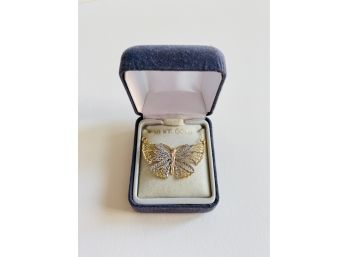 Elegant 10K Gold And Rose Gold Butterfly Chain Necklace #15