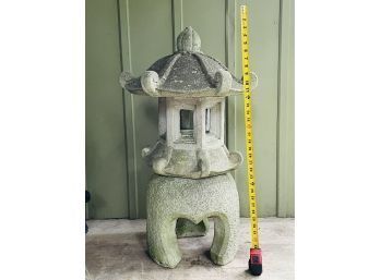 Large Antique Kasuga Pagoda Lantern Stone Garden Statue (very Heavy) #131