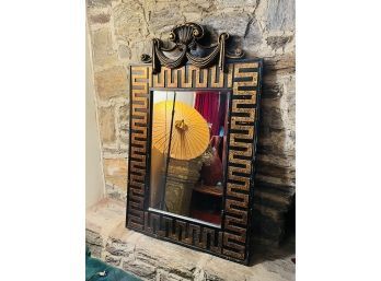 Elegant Black And Gold Greek Key Wooden Mirror 58'H X 38'W     #66