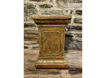 Beautifully Sculpted Art Deco Sandstone Pedestal 24'tall Looks Like Concrete But Is Much Lighter  #103