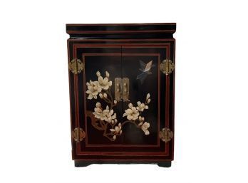 Unique Oriental Hand Crafted Black Lacquer Tianjin Cabinet (Never Used Was Kept In The Storage)  #32