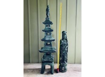 Chinese Buddhist Sculpture And Pagoda Statue #116