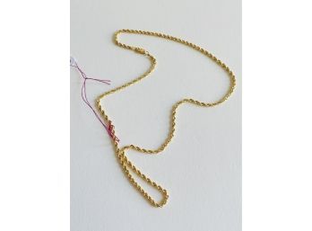 Rope Chain Necklace In 14K Yellow Gold Total Weight 2.5 Grams  #22