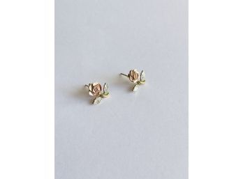 Michael Anthony 10K Gold Rose Earrings #106