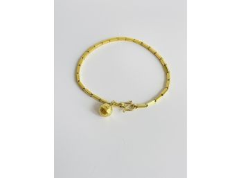 24K Gold Bracelet With Globe Charm 7.7 GR #138