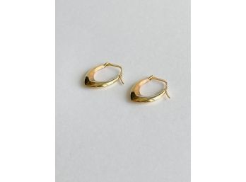 14K Two-Colored Gold Hoop Earrings  #100