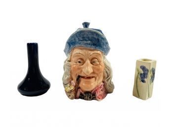 Vintage Toby Mug And Little Vases #45