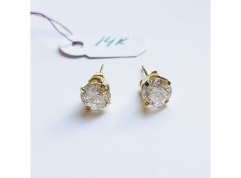 Charming 14K Gold Stud Earrings  #135