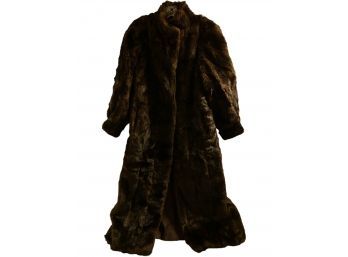 Long Fur Coat Made In The USA Olympia Limited Inc Size S #109