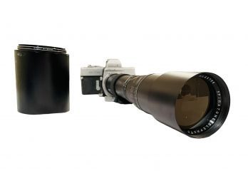 Spiratone 400mm F6.3 Lens W/ Lens Hood And Minolta Camera  #60