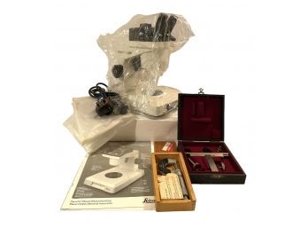 Brand New Leica Zoom 2000 Microscope, Antique Ernst Leitz Wetzlar Microscope Parts And Vtg Micrometer  #83