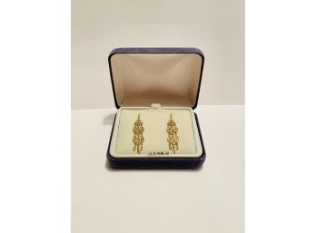 10Kt Gold Drop Dangle Earrings #55