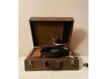 Vintage Phonola Portable Record Player By Waters Conley Co. - Tested And Works #18