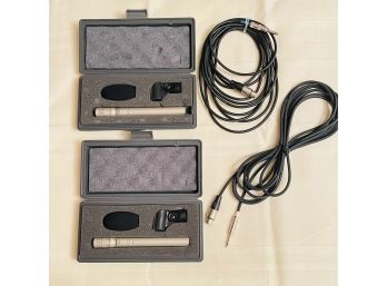 Lot Of 2 Shure SM81-LC Condenser Instrument Microphone And Cables #114
