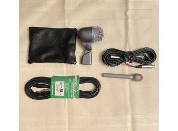 Shure Beta 52A Drum Microphone, Electro-Voice Microphone And Cables  #117