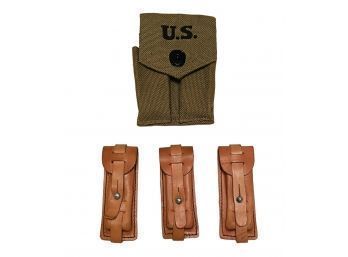 Cold Ammo Pouch And 3 Leather Cases #211