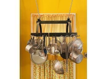 Large Lot Of Commercial Kitchen Equipment - Aluminum Pots, Pans, Whip / Whisks, Spoons, Etc  #154