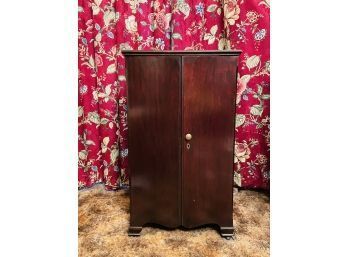 Antique Mahogany Record Cabinet Pooley Signed 36'H X 21'W X 22'D  #93