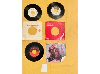 Lot Of 3 Vintage 45 Vinyl Records  -  Please View Photos Closely For Visual Condition And Description  #52