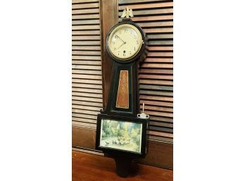 Sessions Revere 8 Day Time Banjo Clock With Key Tested And Works #11
