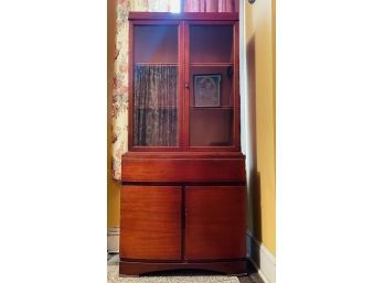 Gorgeous Mid Century Modern Mahogany China Hutch Cabinet/bookcase - Great Vintage Condition #20