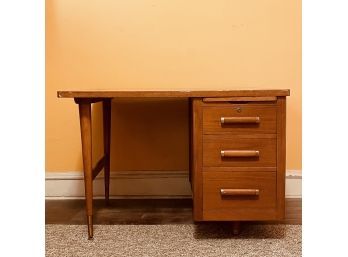 Mid Century Modern 3 Drawer Writing Desk 29'H X 42'W 30'D - Very Good Condition Consistent With Age #23