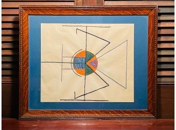 Incredible Composition Wall Art By Rubenstein Signed And In A Beautiful Frame 18.5 X 22.5 #59