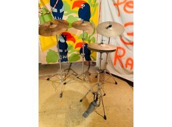 Professional Hi-Hat Cymbals W/stands Zildjian ZBT And Sabian Hi Hats,Yamaha,TAMA,Purecussion By World Max #146