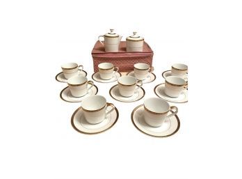 Westbrook Fine Translucent China Gold Trim Coffee/Tea Set W/creamer And Sugar Bowl Total Pieces 26  #3