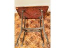Vintage Metal Adjustable Stool, Table And Coat Rack #102