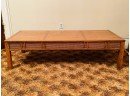 Beautiful Large Coffee Table With Rattan Accents #127