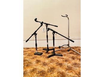 On-Stage Adjustable Height Microphone Stands And Guitar Stand #83