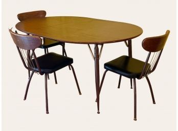 Beautiful Condition Mid Century Modern Howell Co Dining Extendable Table And 3 Chairs #13