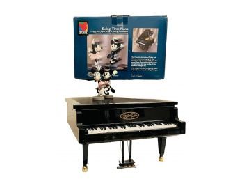Lovely Animated Music Box W/mickey & Minnie Dancing On The Top Of Piano Made By Mickey Unlimited Brand New#66