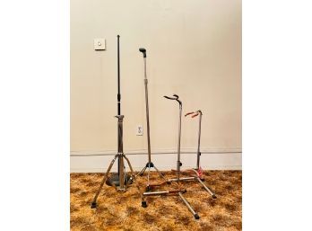 Lot Of Vintage Professional Studio/concert Microphone And Guitar Stands #84