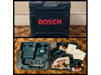 Bosch Model 1660 Circular Saw With Charger, 2 Batteries And Case Tested And Is In A Great Working Condition#5
