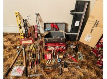 Large Lot Of Hand Tools And Mat Cutting System #40