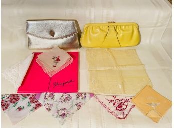 Vintage Purses And Handkerchiefs #100