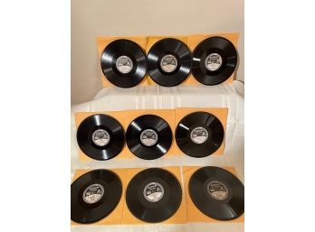 Lot Of Antique Edison Diamond Disk Phonograph Records #121